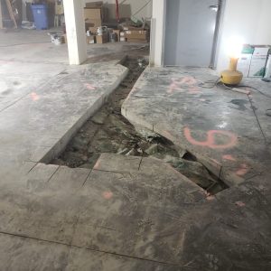 concrete slab cut
