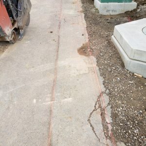 sidewalk concrete cutting